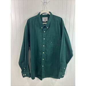 John Ashford Sport Men XXL Green Long Sleeves Button Up Shirt Cotton New No Tags